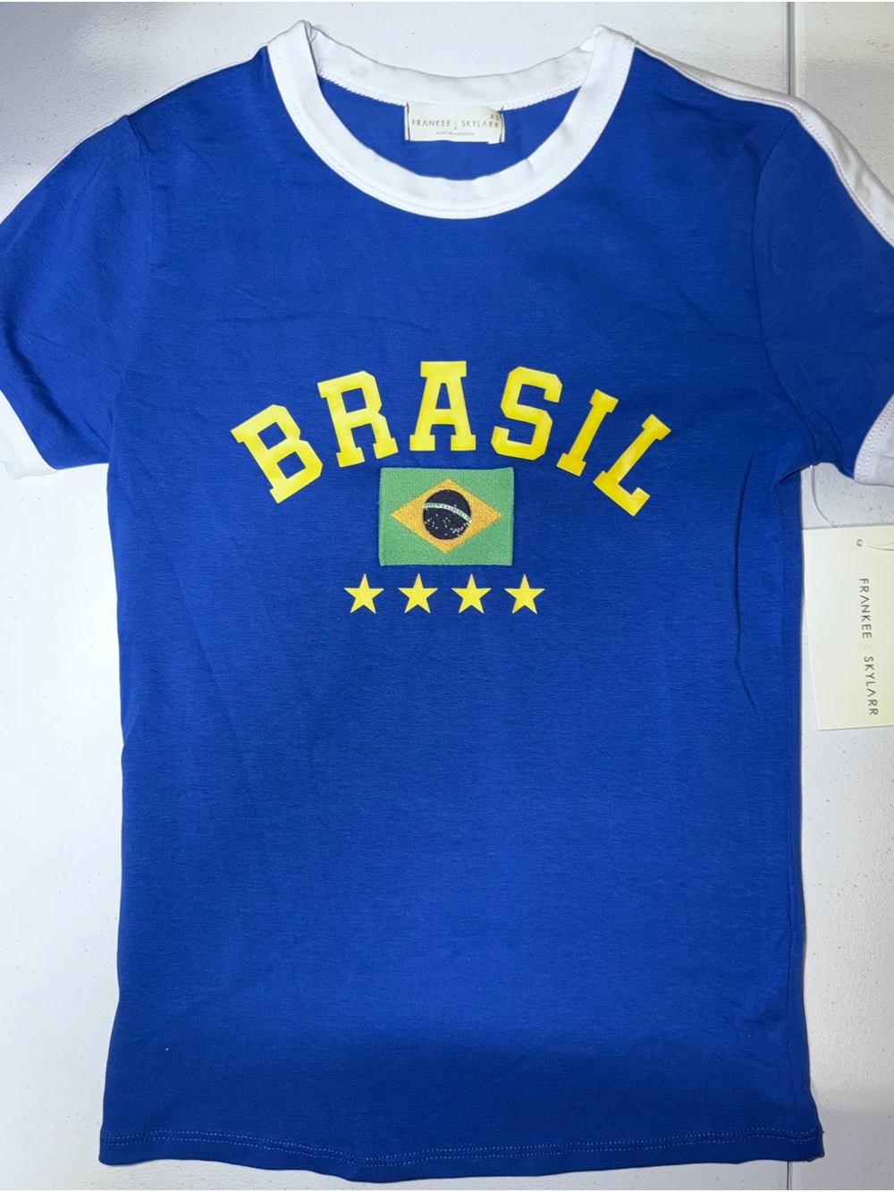 Frankee Sklyarr/World Cup/Soccer: Brasil/Brazil Ringer Shirt (XSmall)